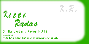kitti rados business card